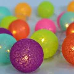 undefined - Guirnalda Luz Calida Solar Bola 24 Luces Multicolor