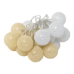 undefined - Guirnalda Luz Calida Luz Calida A Bateria Bombillo Led 20 Luces Bola