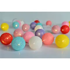 undefined - Guirnalda Luz Calida Elect Led 24 Luces Bola Rosa