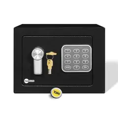 YALE - Caja Fuerte Mini Negra 17x23x17cm 4.2 Litros