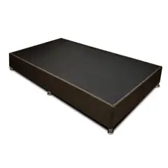 MUEBLES ONLINE - Base Cama Dreamer Lino Semidoble 120x190 Café