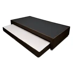 MUEBLES ONLINE - Cama Tarima Dreamer Lino Semidoble 120X190 Café
