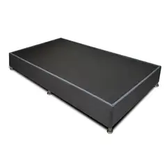 MUEBLES ONLINE - Base Cama Dreamer Lino Sencilla 100x190 Gris