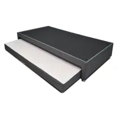 MUEBLES ONLINE - Cama Tarima Dreamer Lino Sencilla 100X190 Gris