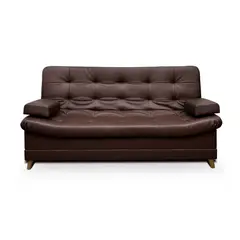 MUEBLES ONLINE - Sofá Cama Dolce 3 Posiciones 95X60X185 Tipo Cuero Café