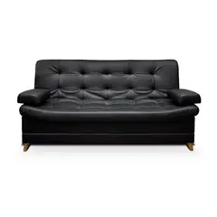 MUEBLES ONLINE - Sofá Cama Dolce 3 Posiciones 95X60X185 Tipo Cuero Negro