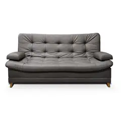 MUEBLES ONLINE - Sofá Cama Dolce 3 Posiciones 95X60X185 Cuero Antira Gris