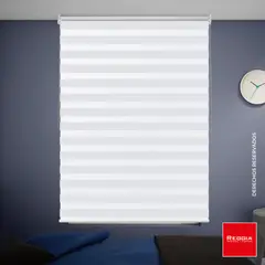 REGGIA - Persiana Enrollable 2en1 100x180 Cm Blanco Perlado