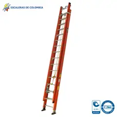 GENERICO - Escalera Certificada 10 m 32 P Extensión Dieléctrica Tipo IA 136 kg