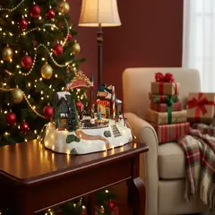 DEAR SANTA - Casa Navideña Centro Ski sin Batería 17cm