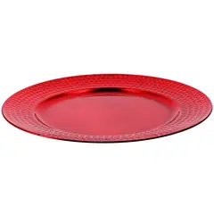 DEAR SANTA - Base Plato Liso 33cm Rojo de Navidad