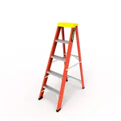 HORN - Escalera 1.54 m 5 P Tijera en Fibra de Vidrio 300 lb