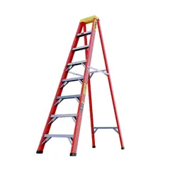 HORN - Escalera 8 P Tijera Fibra de Vidrio 300 lb