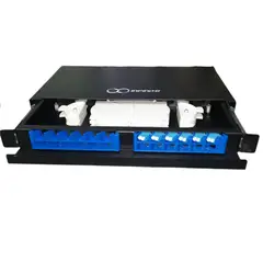 INFINITE - Bandeja ODF de Fibra Óptica LC 12 Hilos para Rack