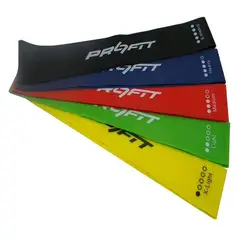 PROFIT - Set De 5 Bandas Elásticas De Latex De 60 Cm En Varios Colores
