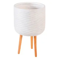 JUST HOME COLLECTION - Matera Arcilla Cónica Con Patas 37x61cm Blanco
