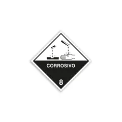 GENERICO - Set 4 Señales Rotulado Sustancias Corrosivos