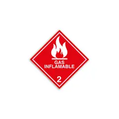 GENERICO - Set 4 Señales Rotulado Sustancias Gases Inflamables