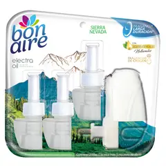 BONAIRE - Ambientador Aceite Aparato + Repuesto x3 + Vaporizador Sierra Nevada 25ml Cada Uno