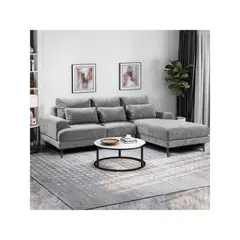 KAIU HOME - Sofá Esquinero Arkansas Premium 5 Puestos 230x170x95 Gris