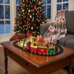 DEAR SANTA - Tren Navideño Plástico 20 Piezas 37cm