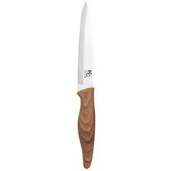 JUST HOME COLLECTION - Cuchillo Papero Acero Inoxidable 17cm Café Madera