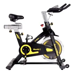 MOVIFIT - Bicicleta Spinning E-Ban Con Monitor Capacidad 135 Kg Color Amarillo