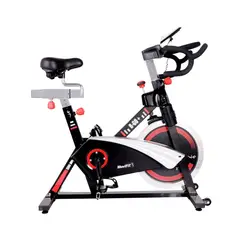 MOVIFIT - Bicicleta Spinning R-Go+ Silencionsa Con Monitor Capacidad 125 Kg Colo Rojo