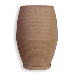 FORA - Matera Plástica Cónica Puffy Lisa 31x45cm Arena