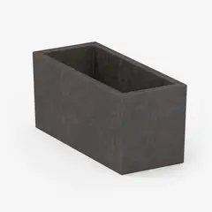 FORA - Jardinera Plástica Rectangular Argo Lisa 59x25x27cm Cemento