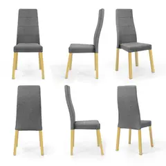 HOGAR VENECIA - Set X6 Silla Cairo 105X49X54 Cm Gris