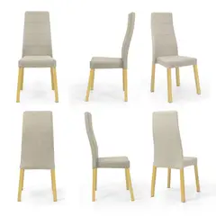 HOGAR VENECIA - Set X6 Silla Cairo 105X49X54 Cm Beige
