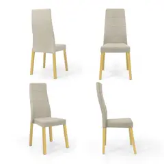 HOGAR VENECIA - Set X4 Silla Cairo 105X49X54 Beige
