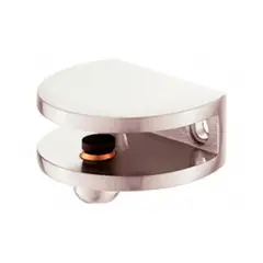 MADECENTRO - Soporte Entrepaño Vidrio 1/2 Luna 10mm