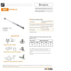 MADECENTRO - Brazo Neumatico Mini 60 Newton