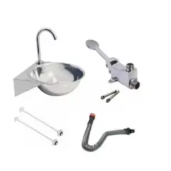 GENERICO - Pedal Lavamanos 31x28 Desagüe Push Kit Institucional