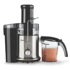 OSTER - Extractor de Jugos con 2 Velocidades + Pulso, y Fácil de Limpiar Color Plateado