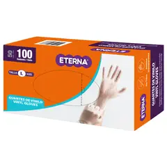 ETERNA - Guante de Vinilo Talla L 100 Unidades