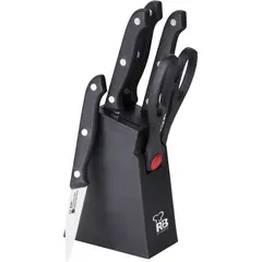 BERGNER - Set x6 4 cuchillos + tijeras + tacoma acero inoxidable black bon