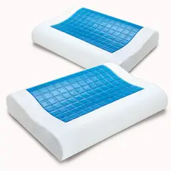 ENERGY PLUS - Set X2 Almohadas Ortopédica Viscoelástica Media 70X22 Cm