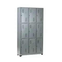 INDUSTRIAS CRUZ - Locker 9 Puestos 180x93x30cm Gris