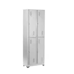 CRUZ - Locker 4 Puestos 180x63x30cm Blanco