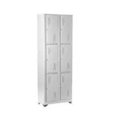 CRUZ - Locker 6 Puestos Vert 180x63x30cm Blanco