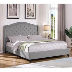 undefined - Combo Colchón + Base Cama Cama + Cabecero Gris Semidoble 120x190