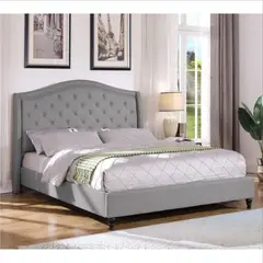 KAIU HOME - Combo Confort Colchón + Basecama + Cabecero Gris Queen 160X190