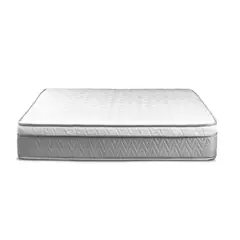 undefined - Combo Colchón + Base Cama Cama + Cabecero Gris Queen 160x190