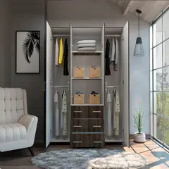 RTA DESIGN - Clóset Fontan 4 Puertas 3 Cajones 179x150x49.3 Milan Blanco
