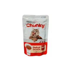 CHUNKY - Alimento Húmedo Para Gato Delicat Pouche Trozos De Salmón 80g