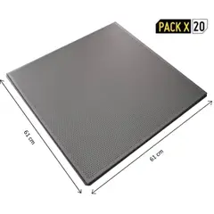 HUNTER - Bandeja Metálica 1516 Perforada Gris 610x610mm x 20 Unidades