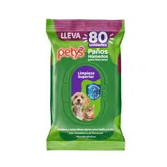 PETYS - Paños Húmedos para Perro Original x 80 Unidades